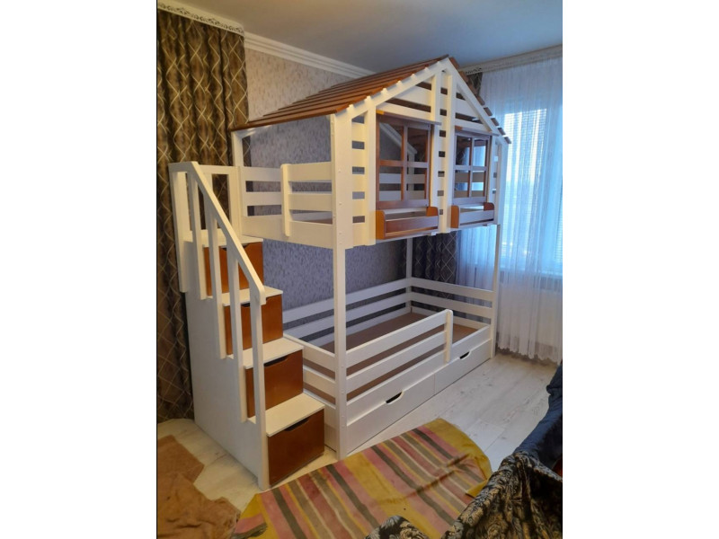 Проект кровати домика
