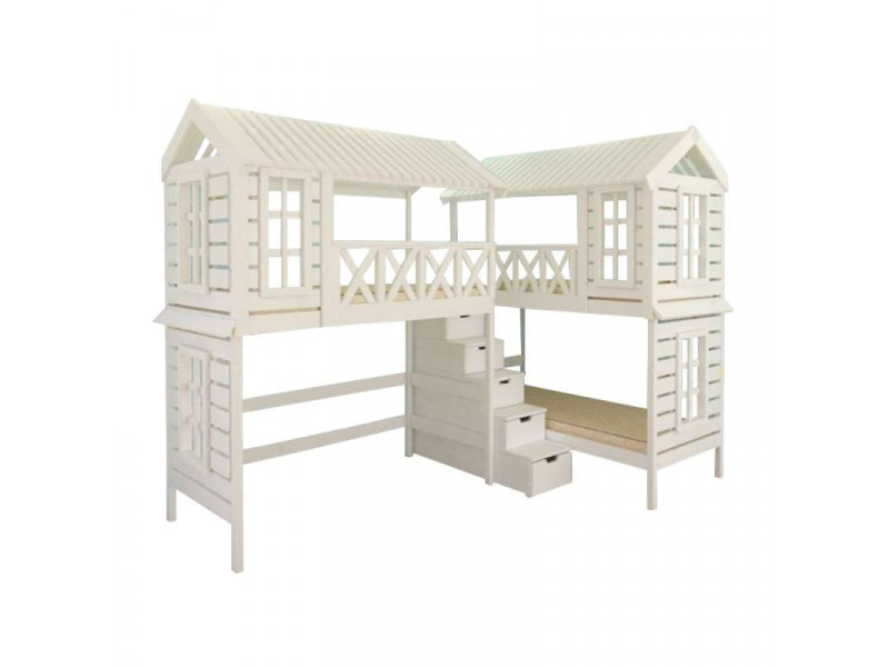 Двухъярусная кровать Домик Kids Land №87