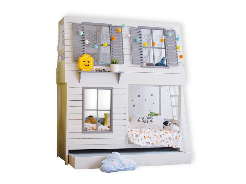 Двухъярусная кровать Домик Kids Land №88